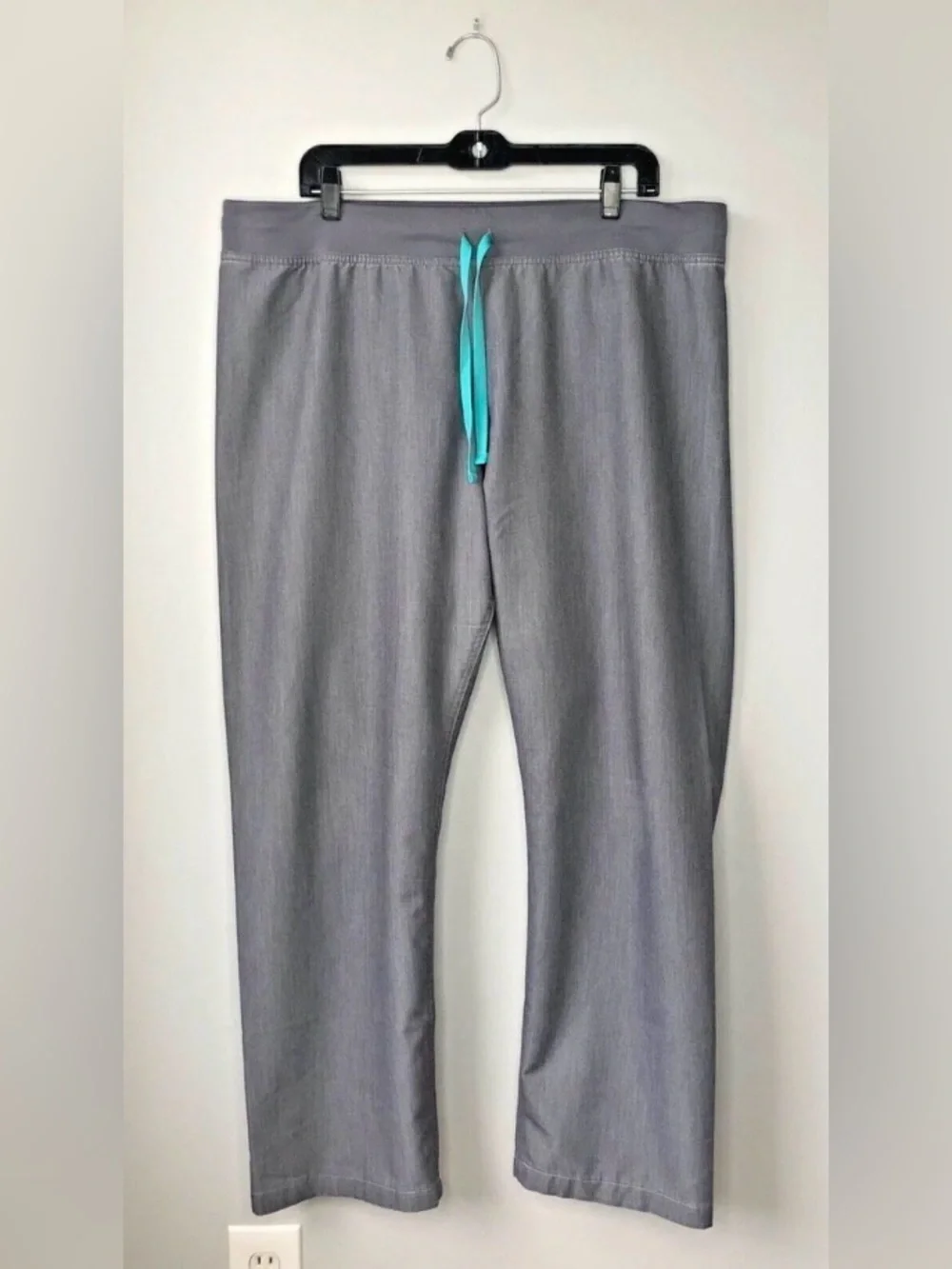 Figs Womens LivingstonBasic scrubs pants  XL Drawstring Gray medical hospital